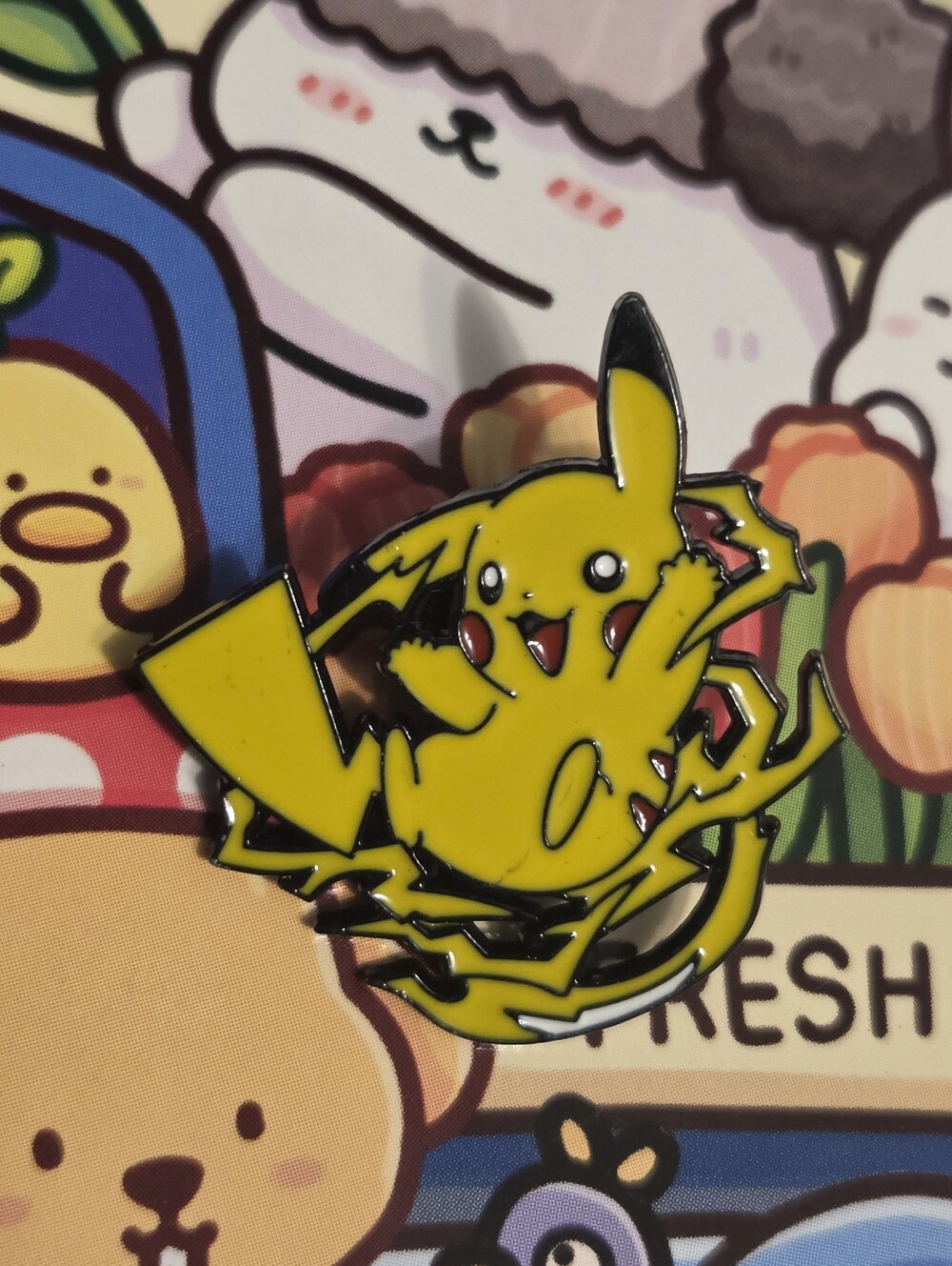 Pikachu Yellow Enamel Pin - Official Style Small Pets Accessory